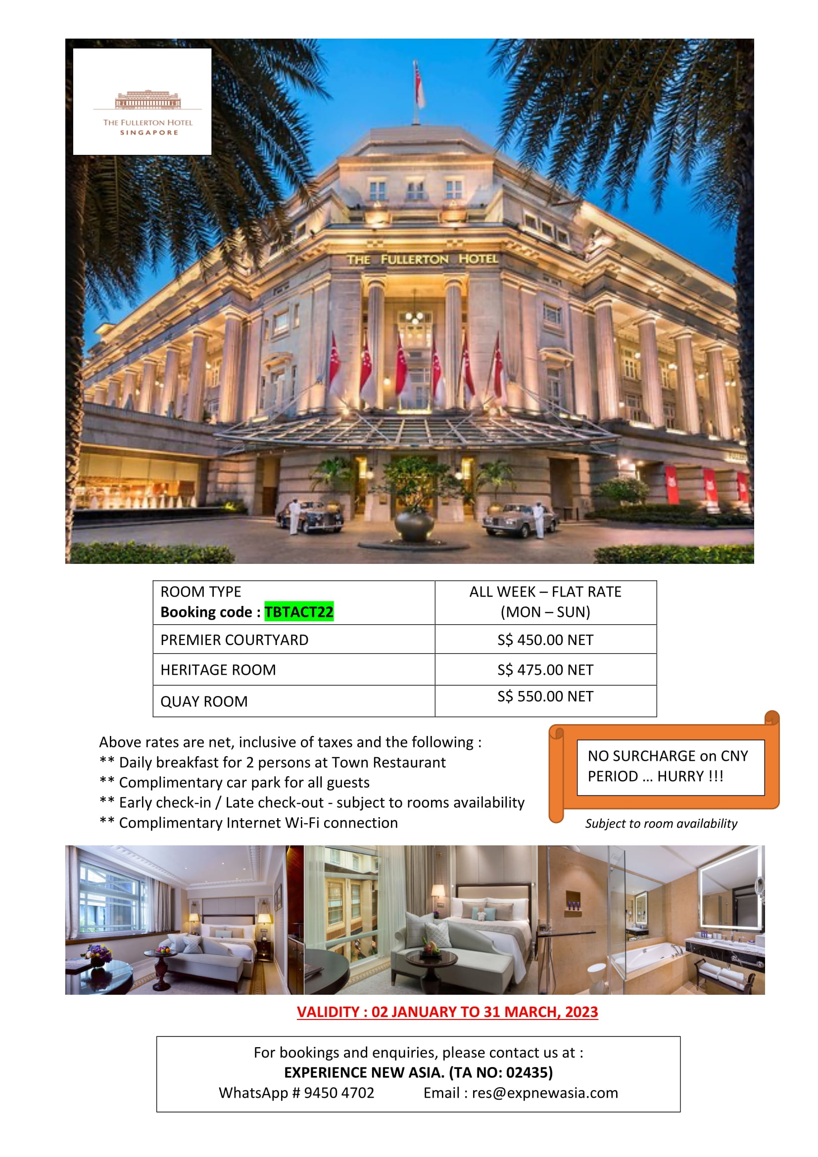 The Fullerton Hotel Singapore Ministry of Education Sports and